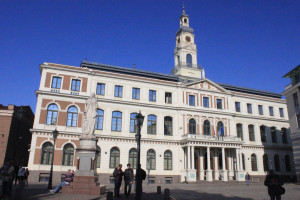 Bilete av rådhuset i Riga